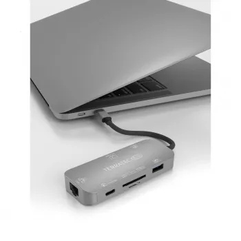 USB Hub Terratec Connect C8 USB 2.0 Type-C Grau