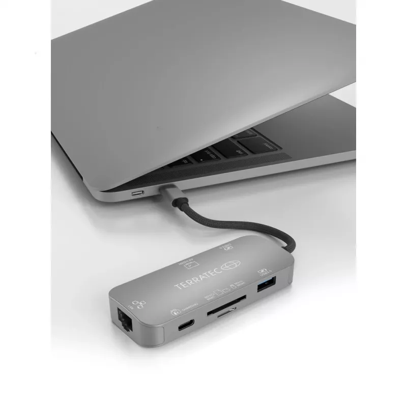 USB Hub Terratec Connect C8 USB 2.0 Type-C Grau