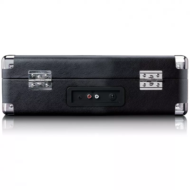 Plattenspieler mit Riemenantrieb Lenco TT-115 Schwarz – tragbarer Koffer-Plattenspieler, Bluetooth 5.0, USB-Aufnahme, 33/45/78 U/min