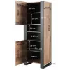 WOOD Regal 65x40x170,5 Wotan-Eiche + Anthrazit
