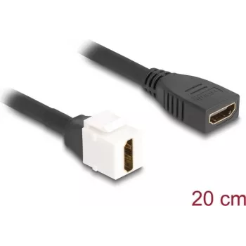 DeLOCK Keystone-Modulkabel HDMI Buchse auf Buchse 8K 60 Hz 20 cm schwarz