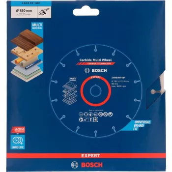 Trennscheibe Bosch EXPERT Carbide MultiWheel 180 mm Ø, Bohrung 22,23 mm
