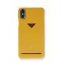 Handyhülle VixFox für iPhone X/XS, senfgelb, Kartenfach-Rückseite