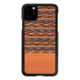 Smartphone-Hülle man and wood für iPhone 11 Pro Max — braunes Karomuster, schwarzer Rand