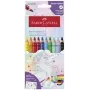 Buntstifte Faber-Castell Einhorn Jumbo Grip — 10 Stück, Jumbo-Dreikantgriff, weiche Mine