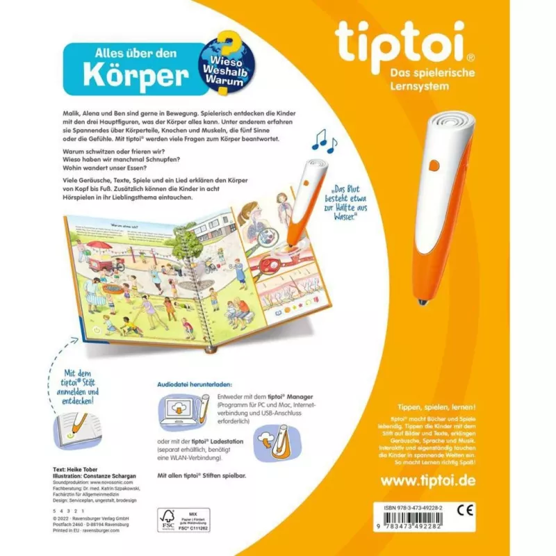 tiptoi Wieso? Weshalb? Warum? Alles über den Körper, Lernbuch