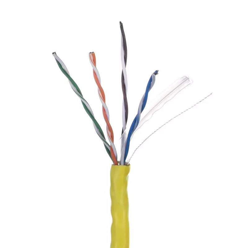 Netzwerkkabel LANBERG LCU6-10CC-0305-Y U/UTP Cat6 305 m Gelb, 23 AWG, 250 MHz