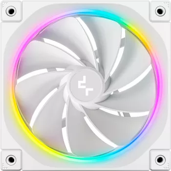 DeepCool FL12R 120-mm-PC-Lüfter, Weiß, 2150 RPM, aktive PFC, ARGB-Hintergrundbeleuchtung