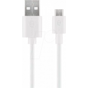 Goobay Micro-USB Lade- und Synchronisationskabel, 2 m – für Android-Geräte (38666)