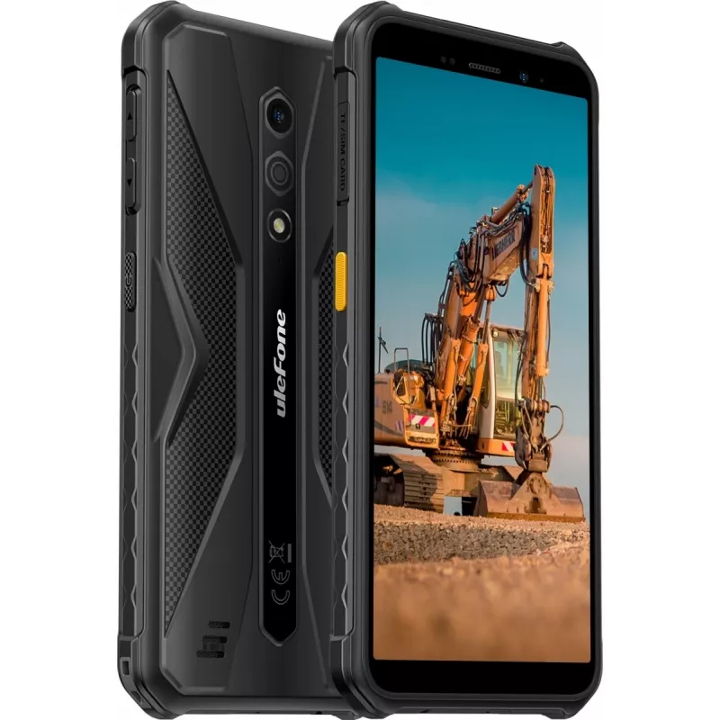 Robustes Smartphone UleFone Armor X12 — 3 GB RAM, 32 GB Speicher, Ganz in Schwarz