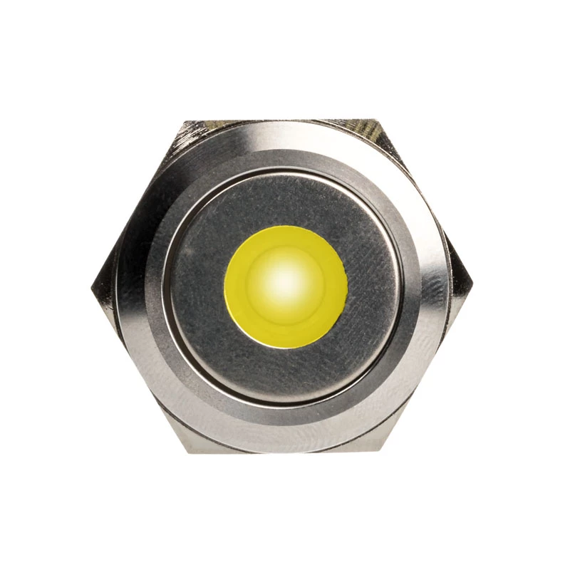 DimasTech vandalensicherer Drucktaster 25 mm Silverline Dot RGB PD216