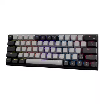 Mechanische Gaming-Tastatur White Shark WAKIZASHI-2 US-Layout grau-schwarz mit roten Switches