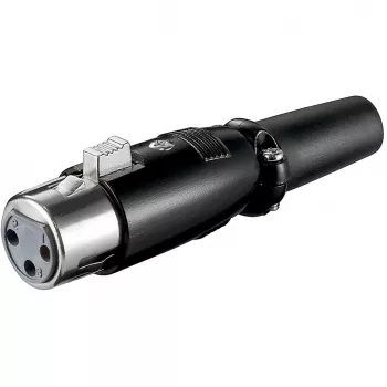 Wentronic Goobay Mikrofonkupplung, 3-polig - Gehäuse schwarz (11680)