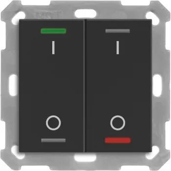 MDT BE-TAL55T206.B1 KNX-Taster Light 55 2f RGBW Temperatursensor schwarz matt Schalten 1 (BE-TAL55T206.B1)
