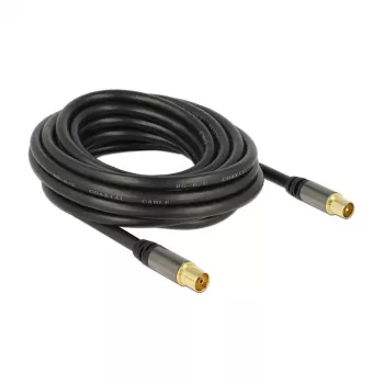 Koaxialkabel RG-6/U DeLOCK 88925 5 m IEC Schwarz