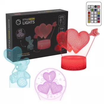 Manta SNL115RGB RGB 3D Herz dekorative LED-Lampenset