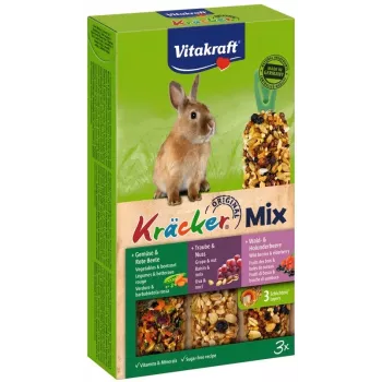 Kleintier-Leckerli Vitakraft 25227 — Kaninchen Traube, Frucht, Gemüse & Walnuss-Mix, 160 g