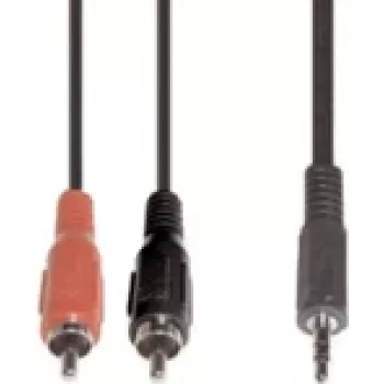 Audiokabel e+p B 113/2 2,5 m 2 x Cinch auf 3,5 mm schwarz