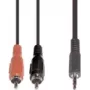 Audiokabel e+p B 113/2 2,5 m 2 x Cinch auf 3,5 mm schwarz