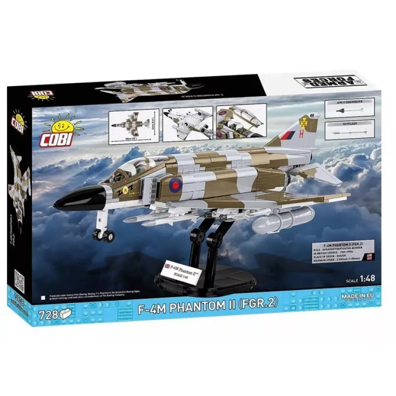 Cobi Blocks F-4M Phantom II Militärflugzeug-Modell, 728-teiliges Konstruktionsset