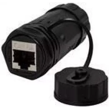 LogiLink Professional - Netzwerkkoppler - RJ-45 (W) auf RJ-45 (W) - STP - CAT 6a - für den Außenbereich - Schwarz
