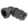 DeLOCK Kabelverschraubung 90° PG21 Schwarz Zugentlastung Biegeschutz