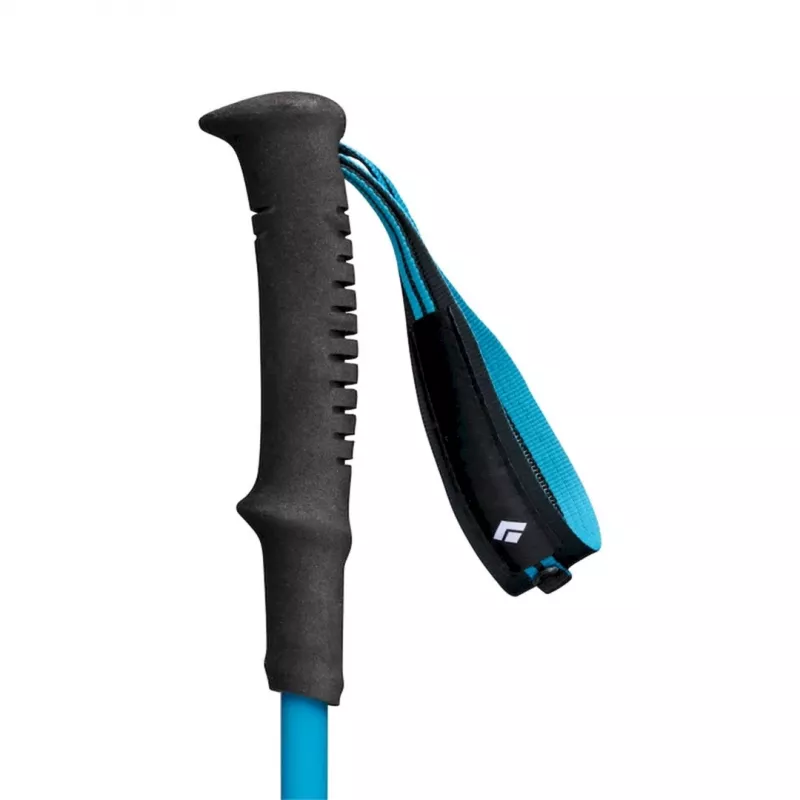 Trekkingstöcke Schwarz Diamond Distance Carbon FLZ – faltbarer Karbon, verstellbar 125–140 cm, 3-teilig, 364 g, 40 cm gefaltet