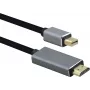 helos mini DisplayPort Stecker auf HDMI 1.4 Stecker Kabel, PREMIUM 4K, 2,0 m, TPE-Mantel, Aluminiumgehäuse, vergoldete Kontakte