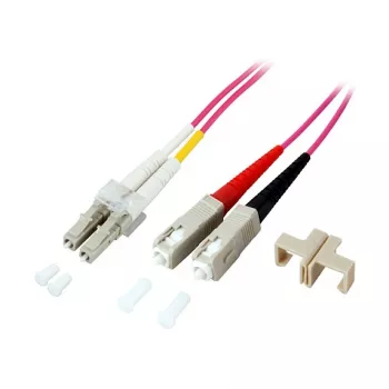 GoodConnections Patchkabel LWL Duplex OM4 (Multimode, 50/125) LC/SC, LSZH, reversible Polarität, 1m,
