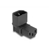 DeLOCK Netzadapter IEC 60320 C14 auf C13 Steckdose 10 A 90° Schwarz 80472
