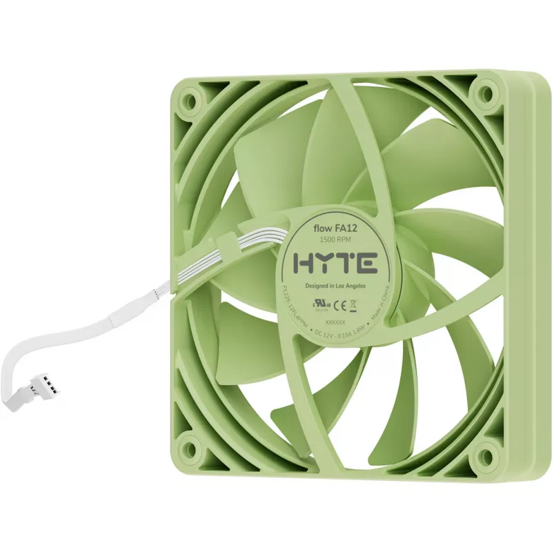 Computer-Kühllüfter HYTE FA12-MM-4 120 mm, 1500 U/min, 72 m³/h, 1,6 mmH₂O, Fluiddynamiklager, grün, 4er-Pack