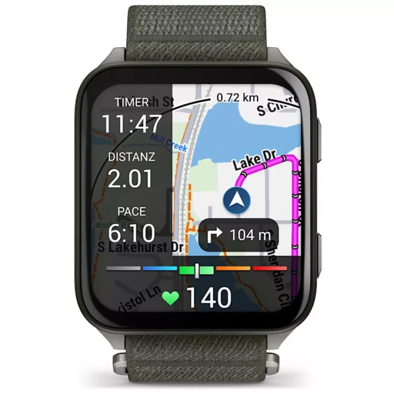 Garmin Venu X1 5,08 cm (2 inch) AMOLED Digital 448 x 486 Pixel Touchscreen Grau Wi-Fi GPS (Satellit)