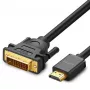 UGREEN DVI-zu-HDMI-Adapterkabel HD106 — DVI (Stecker) auf HDMI (Stecker), 1,5 m, FHD 1080p / 3840×2160