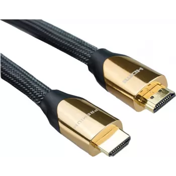 Roline Premium - HDMI mit Ethernetkabel - HDMI (M) bis HDMI (M) - 1 m - Doppelisolierung - Nylon Black - 4K Unterstützung