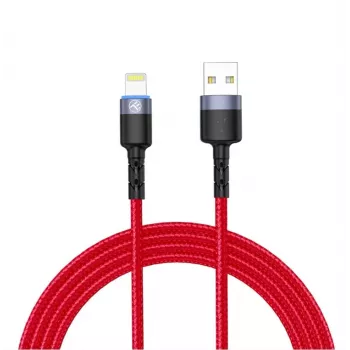 USB-auf-Lightning-Datenkabel Tellur, 3A, 1,2 m, LED-Anzeige, rot