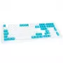 Ducky Keycap Set, PBT, ISO (DE) - weiß/blau