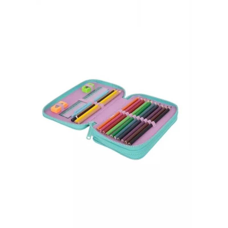 Federmäppchen Coolpack Jumper 2 – Doppelstock-Design, Reißverschluss, Stoffoberfläche