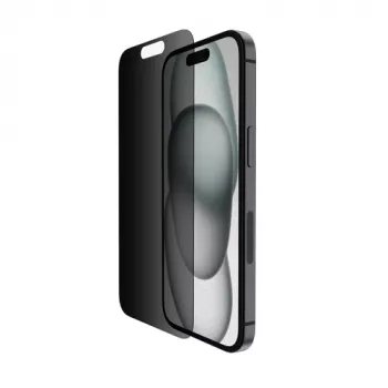 Belkin ScreenForce Pro - Bildschirmschutz für Handy - 2,5D - Glas - mit Sichtschutzfilter - Glas - für Apple iPhone 14 Pro, 15 (OVA147ZZ)