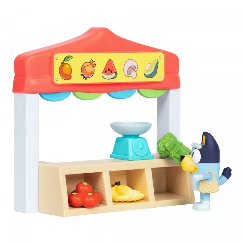 Spielzeugfiguren-Set TMTOYS Mini Bluey Lebensmittelladen BLU17555 – Mini-Figurenset für Spielspaß