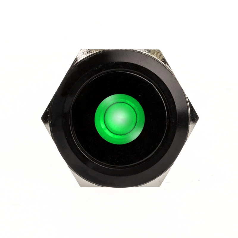 DimasTech PD220 vandalensicherer 25mm Drucktaster Schwarzline Dot RGB