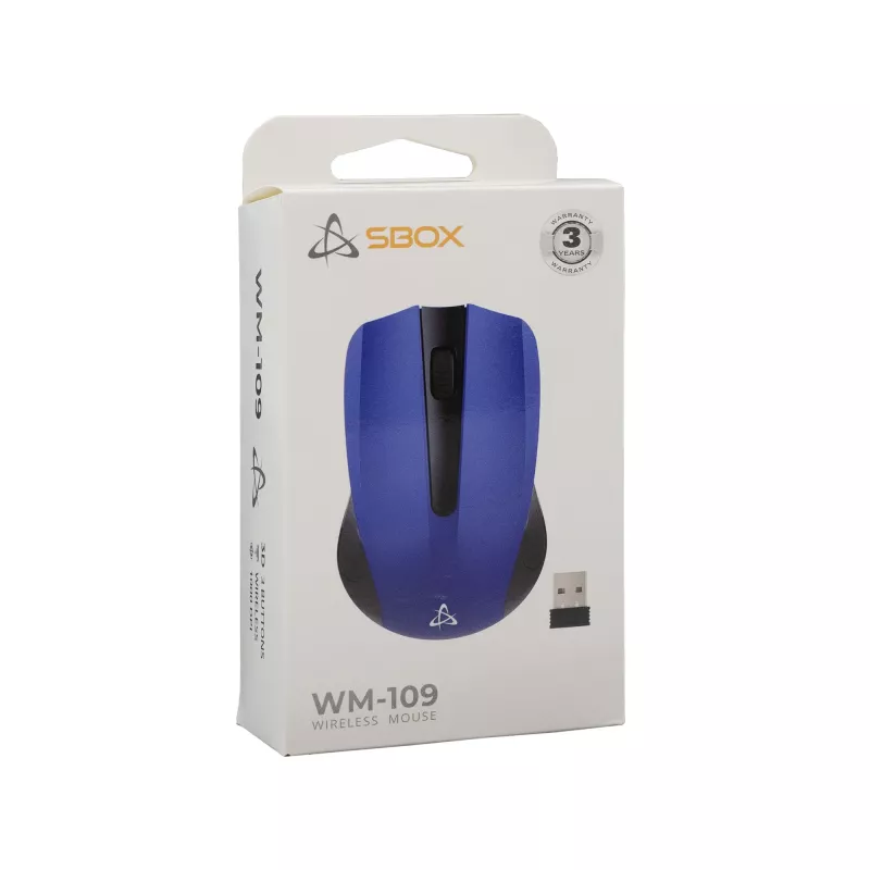 Maus SBOX WM-109 Blau USB Typ-A