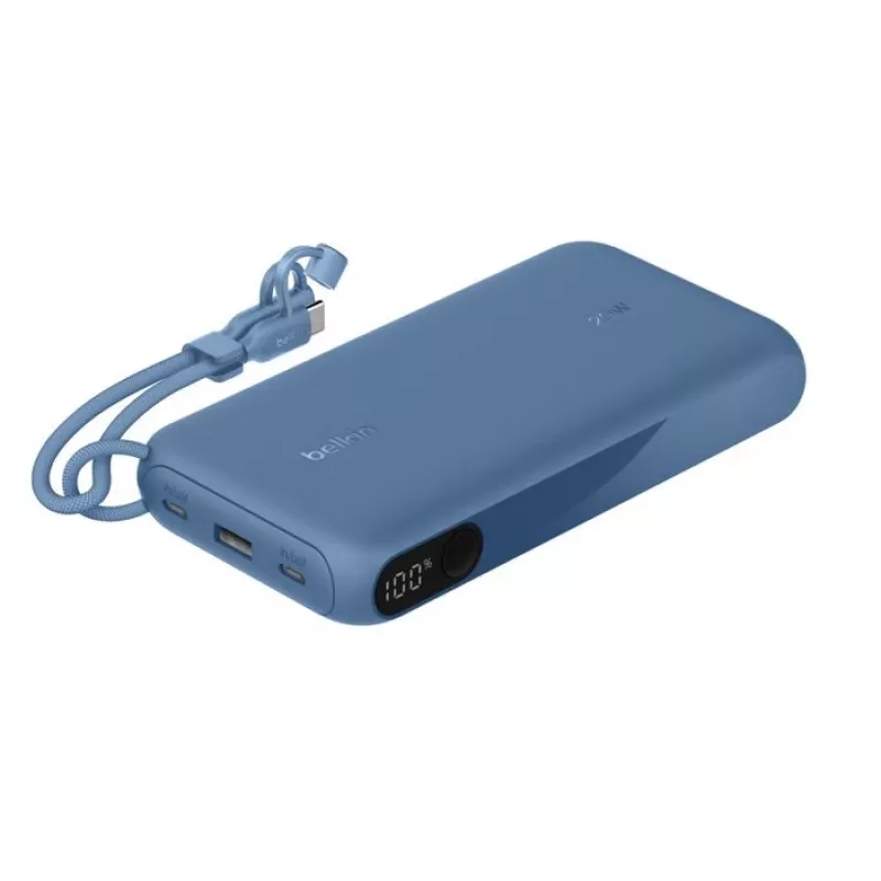 Powerbank Belkin BPB028hqBL 20000 mAh, 2× USB‑C, 1× USB‑A, blau
