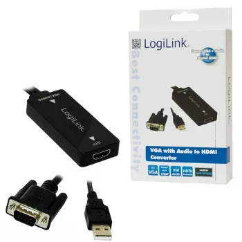 Videokabel-Adapter LogiLink CV0060 Schwarz