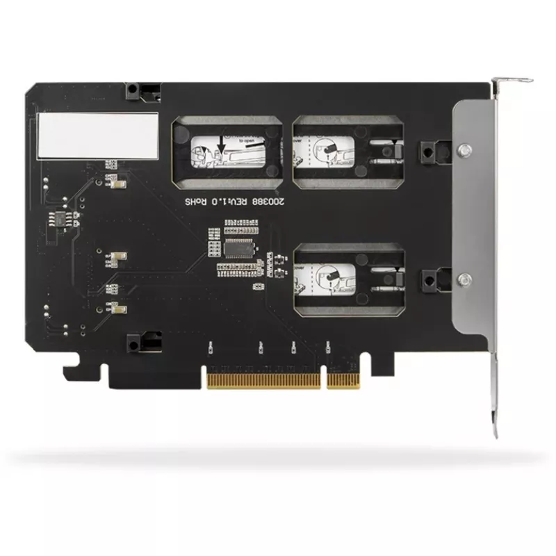 Mobiles Speicher-Rack RAIDSONIC ToughArmor MB842MP-B — 2 Wechselschächte für M.2 NVMe, PCIe 4.0 x16