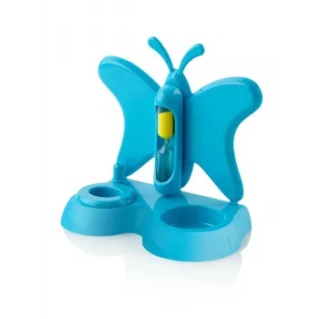 Rotierend-oszillierende Kinderzahnbürste Eta Zahnfee 1294 90080 Blau Grün Weiß