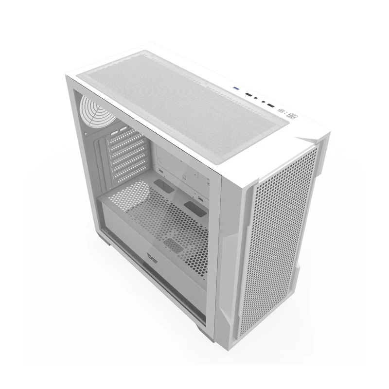 Darkflash DS900 Mesh PC-Gehäuse ohne Lüfter (Weiß)