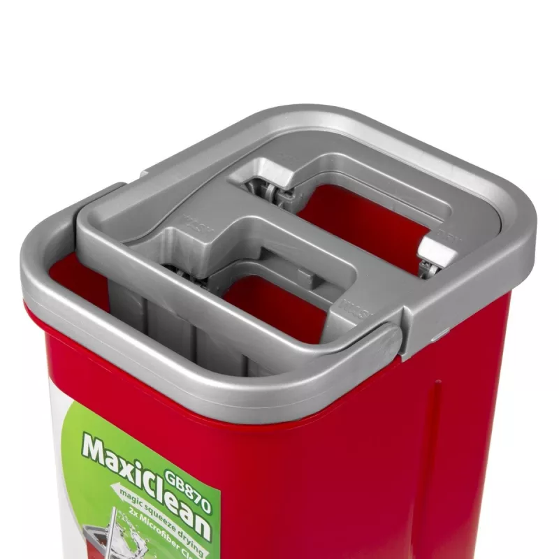 GB870 MaxiClean Flachwischer-Set mit 2-in-1-Reinigungseimer 5,7L Wischset Bodenwischer Reinigungssystem Reiniger 360° drehbarer Wischkopf