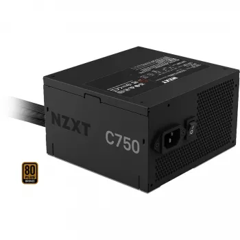 Netzteil NZXT C750 Bronze 750 W, 24-Pin-ATX, 80 PLUS Bronze, 120-mm-Lüfter, Schwarz