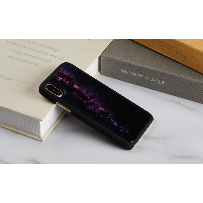 Smartphone-Hülle iKins für iPhone XS / iPhone XS Max — milky way Schwarz