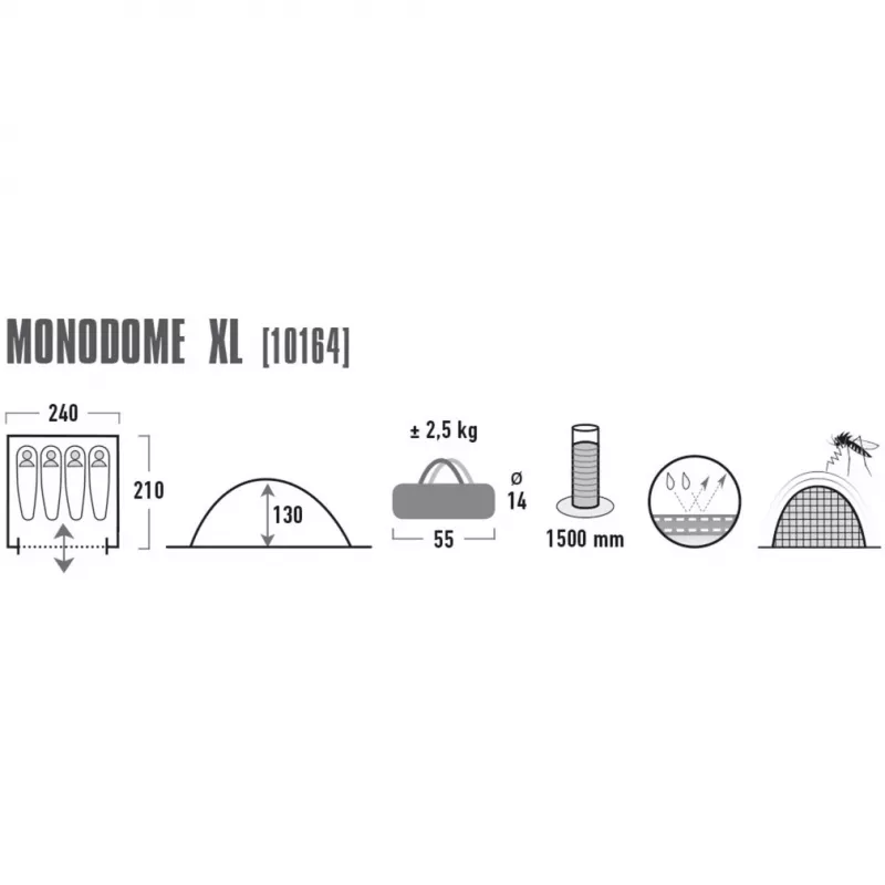 High Peak Monodome XL Blaues Kuppel-/Igluzelt 10164